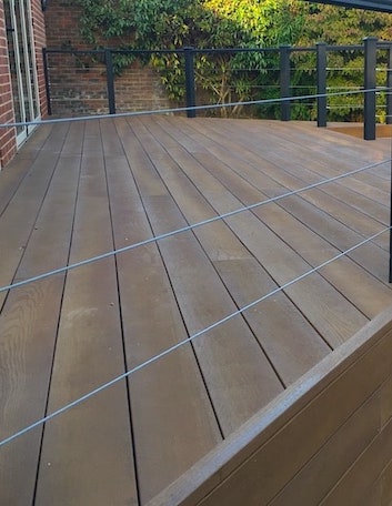 decking surrey and west sussex with railings